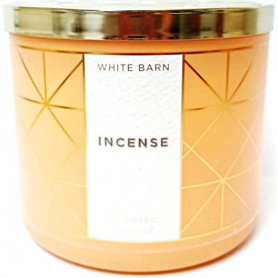 Bath and Body Works Incense 3 Wick Candle Design Frosted Glass 14.5 oz   332722883646